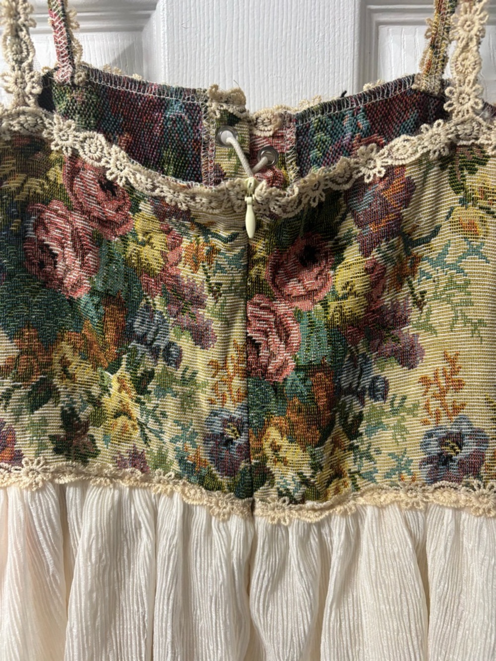 Cider Secret Garden Corset Mini Dress Floral Cream Size XS NEW - Picture 6 of 8
